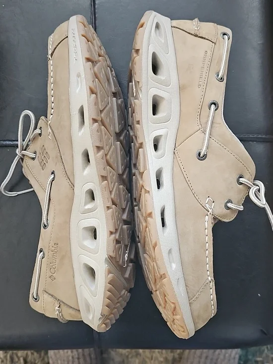 Columbia PFG Light Tan Mesh-Trim Boat Shoe - Picture 4 of 9